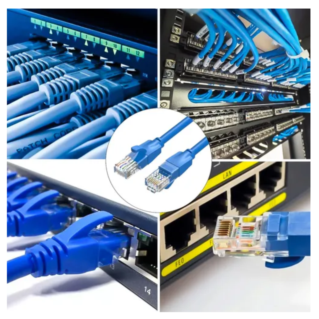 Cable De Red Cat6 Lan 40 Metros Alta Transferencia De Datos