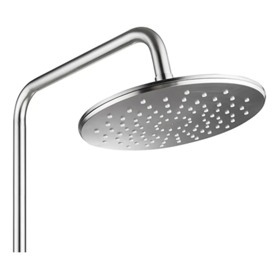 Columna De Ducha Acero Inoxidable Redondo 2 Salidas De Agua