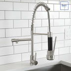 Llave Lavaplatos Grifo Monomando Extensible 2 En 1 Acero Inoxidable