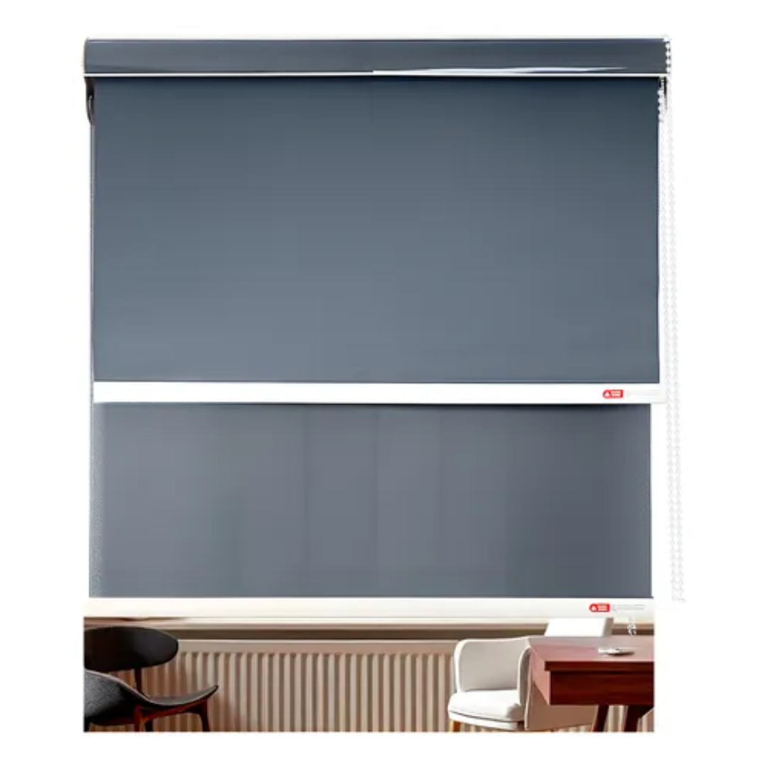 Cortina Roller Blackout Doble Visillo Cenefa 120x200