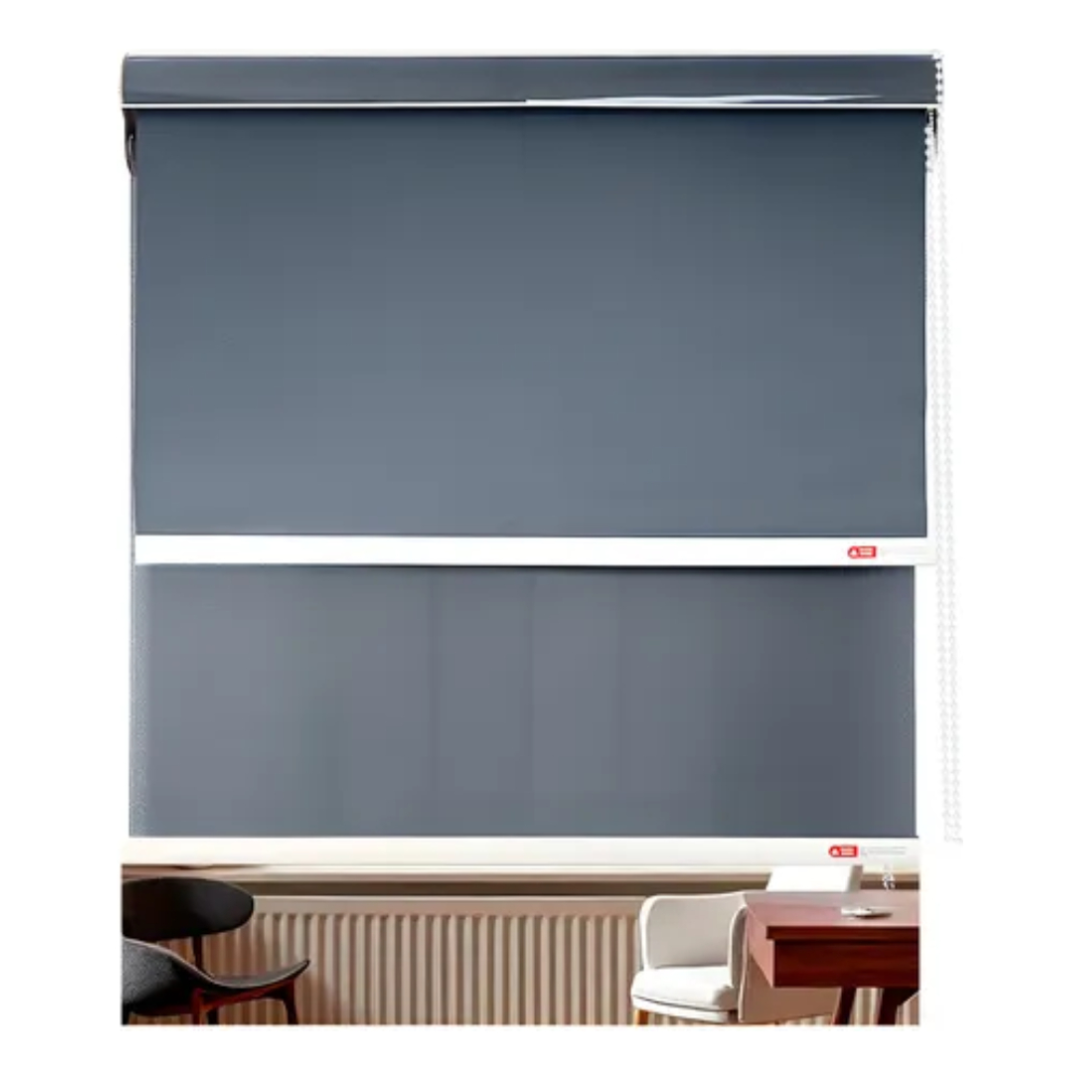 Cortina Roller Blackout Doble Visillo Cenefa 150x200