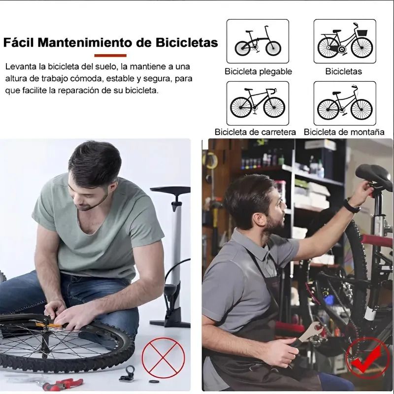 Soporte Atril Bicicletas Taller Profesional Plegable De 2m