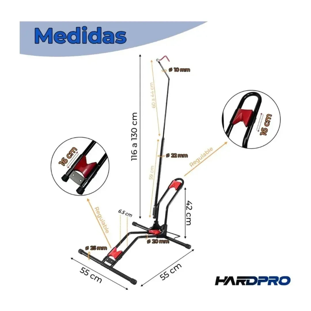 Soporte Pedestal Bicicletas Atril Colgador Vertical De Metal