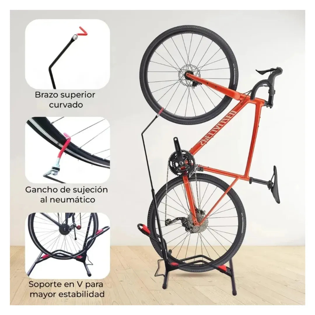 Soporte Pedestal Bicicletas Atril Colgador Vertical De Metal