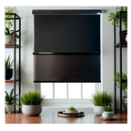 Cortina Roller Blackout Doble Visillo Cenefa 120x200