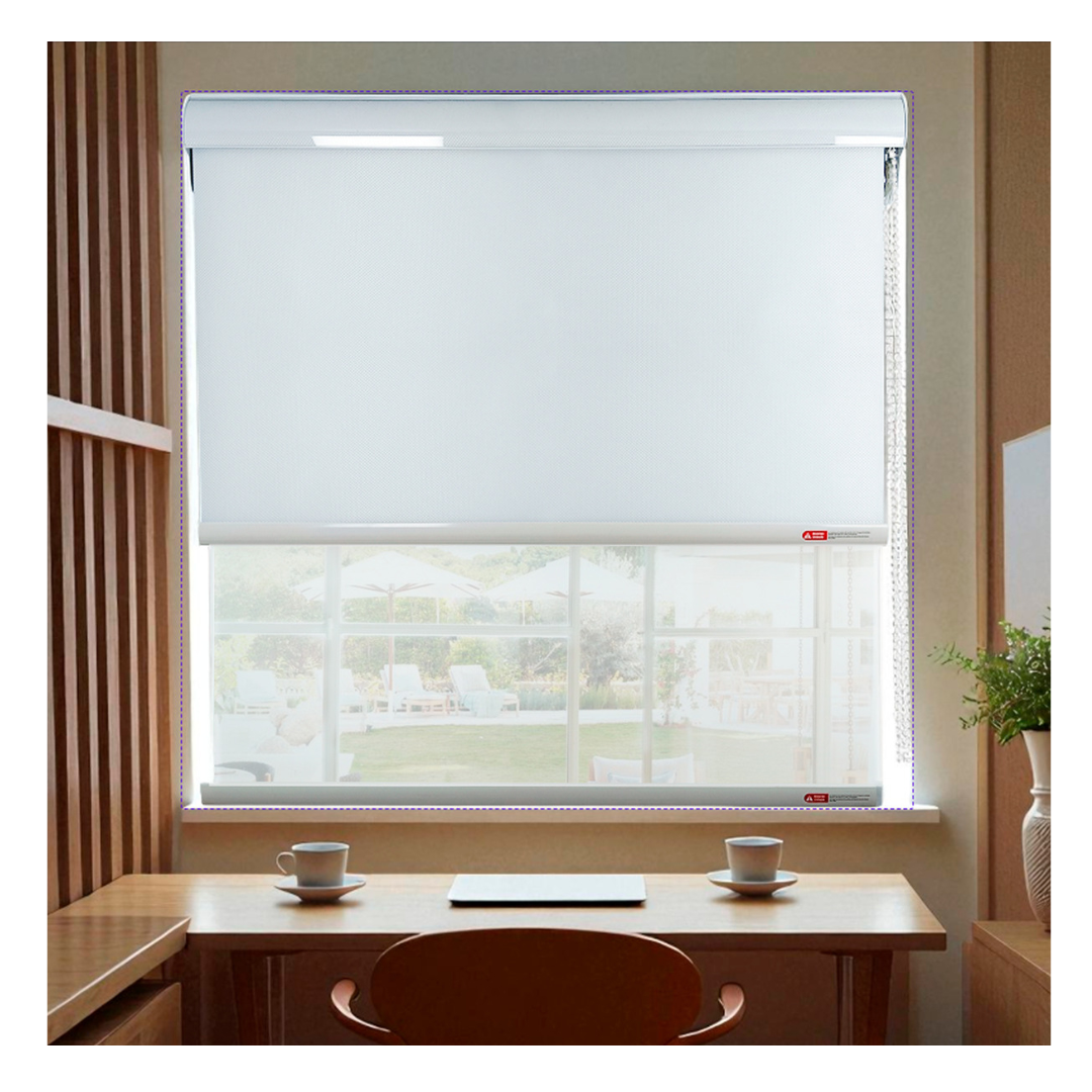 Cortina Roller Blackout Doble Visillo Cenefa 150x200