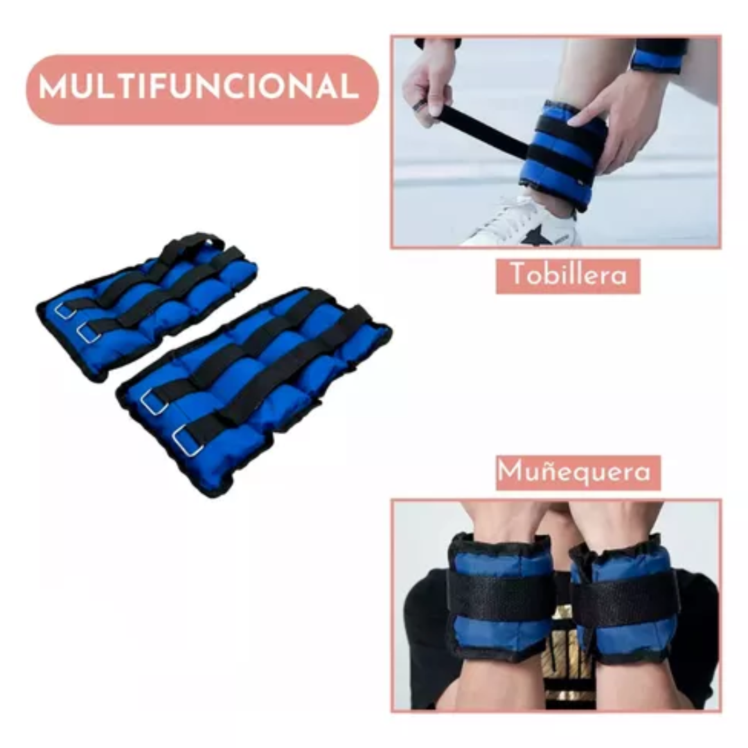 Par De Pesas Tobillera Y Muñeca 3kg C/u (total 6kg El Par)