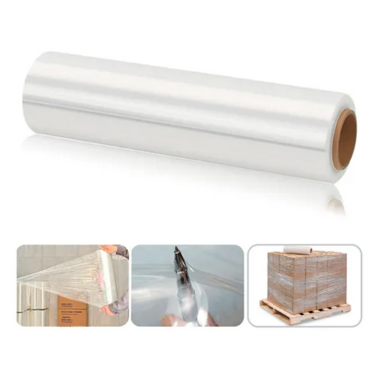 Alusa Film Plastico Stretch Transparente Rollo Para Embalaje 600m 20 Micrones Industrial Marca Maxtrust Modelo 5825-mxt Material De Polietileno 52.5cm De Ancho Se Estira 500% Logistica Y Embalaje