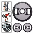 Set 2 Discos Olímpicos 10kg C/u Profesional Pesas Engomado