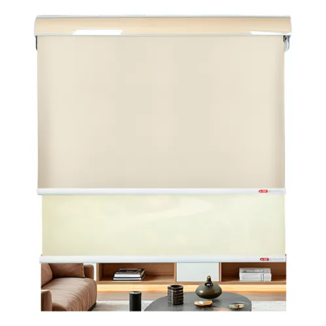 Cortina Roller Blackout Doble Visillo Cenefa 120x200
