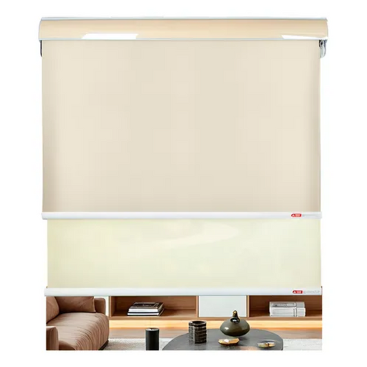 Cortina Roller Blackout Doble Visillo Cenefa 120x200