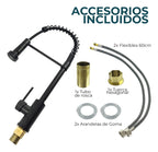 Llave Lavaplatos Grifo Monomando Extensible 2 En 1 Acero Inoxidable