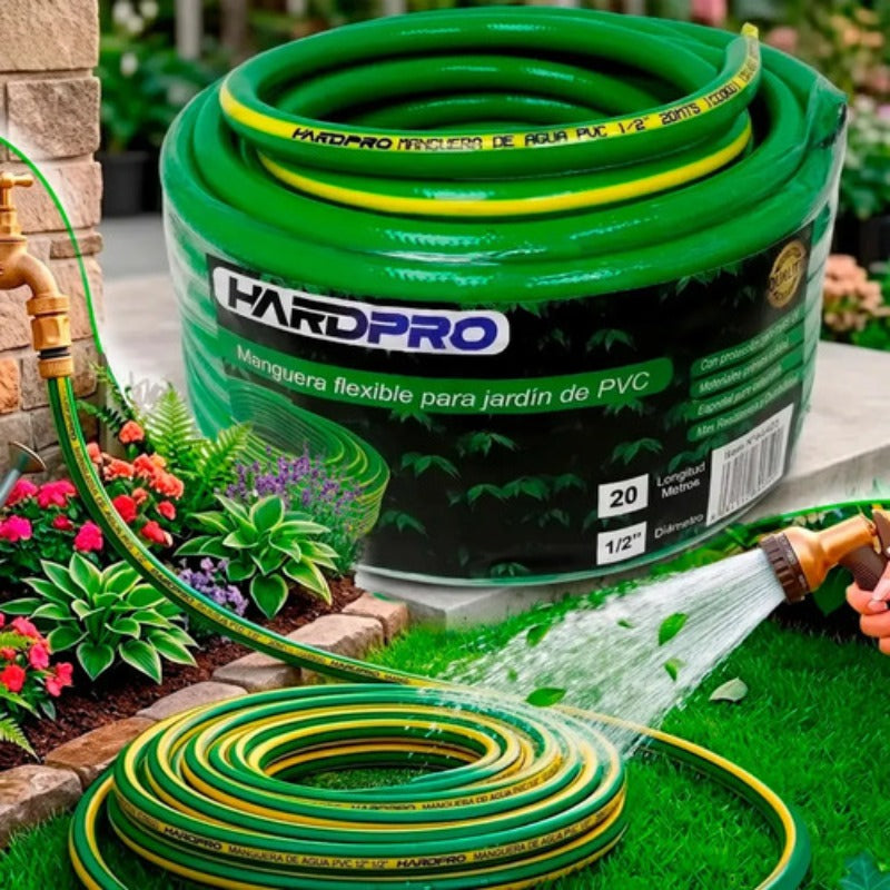 Manguera Riego Reforzada Proteccion Uv Jardin 20m 1/2 1.2mm