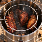 Barril Ahumador Y Asador Portatil Parrilla Acero Inoxidable