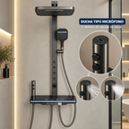 Columna De Ducha De Muro 13 Pulgadas Con Panel LED de 4 Jets