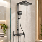 Columna De Ducha De Muro 13 Pulgadas Con Panel LED de 4 Jets