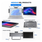 Monitor Extensor De Pantalla Para Laptop 14.1pulg 60hz 1200p