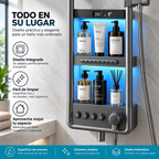 Columna Ducha Premium Tipo Lluvia Con Repisa Hs196