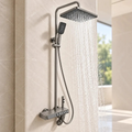 Columna Ducha 5 Funciones 3 Duchas Gris Hs129