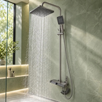 Columna Ducha 5 Funciones 3 Duchas Gris Hs129
