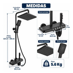 Columna Ducha 5 Funciones 3 Rociadores Negro Hs129