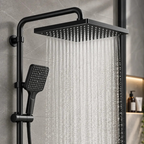 Columna Ducha 5 Funciones 3 Rociadores Negro Hs129