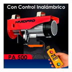 Tecle Eléctrico Inalámbrico 500kg 12mtrs Cable Acero 1050w