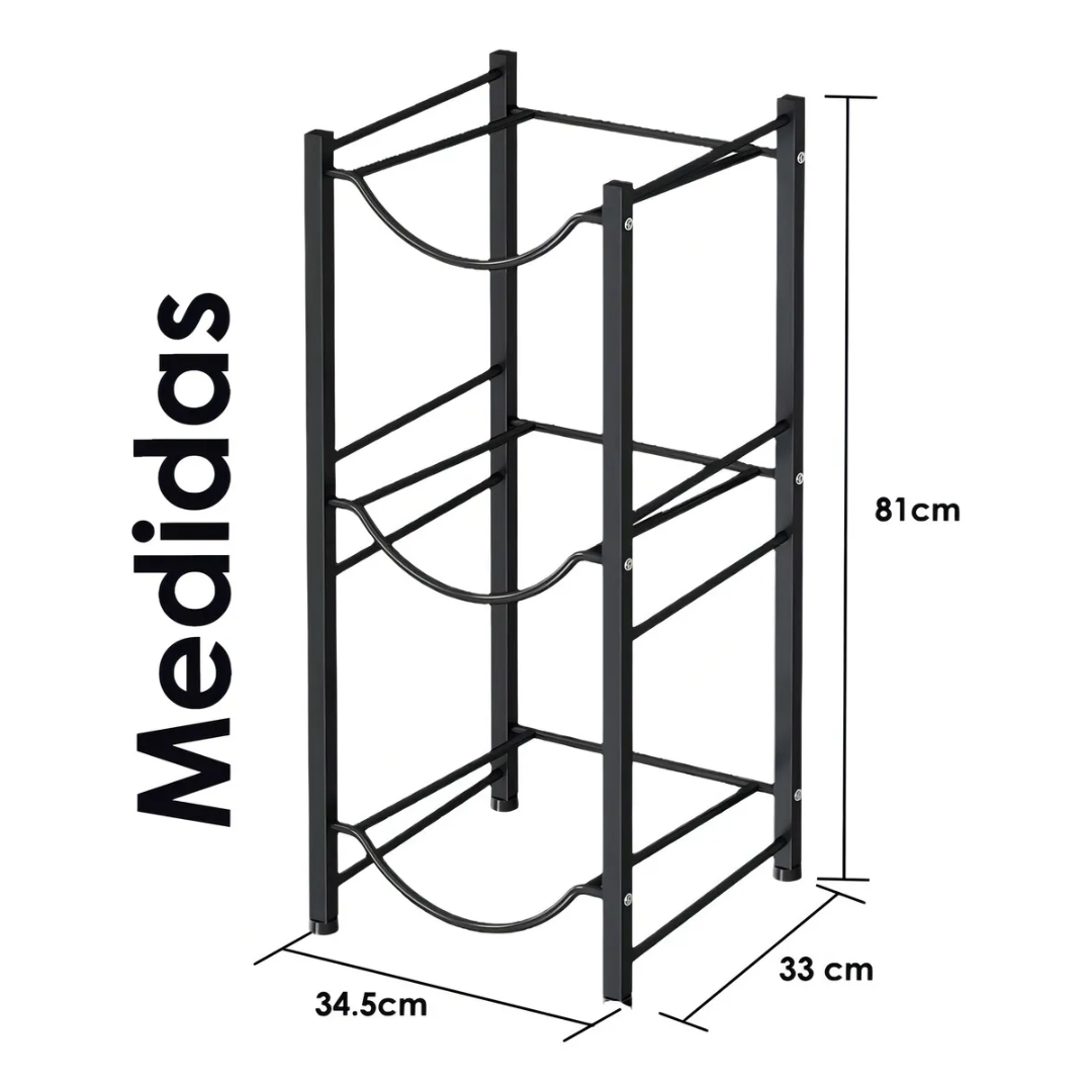 Estante Organizador Rack 3 Botellones Bidones Agua 20lts