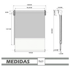 Cortina Roller Blackout Doble Visillo Cenefa 100x200