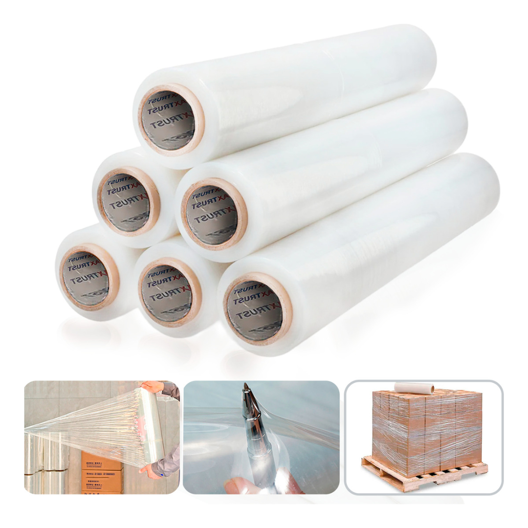 Pack 6 Film Stretch Alusa Transaparente Embalaje 3kg 600m