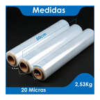 Alusa Film Plastico Stretch Transparente Rollo Para Embalaje 600m 20 Micrones