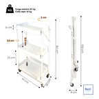 Carro Plegable Carrito Organizador Estante Con Rueda Multiuso