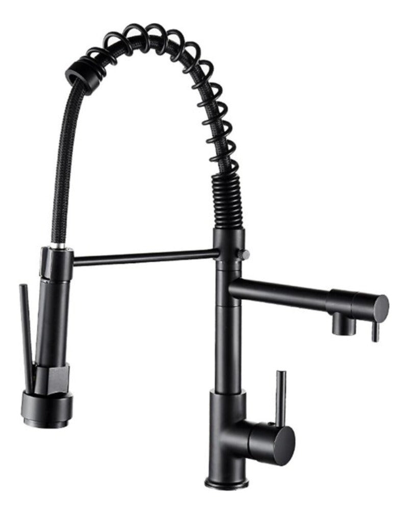 Llave Lavaplatos Grifo Monomando Extensible 2 En 1 Acero Inoxidable