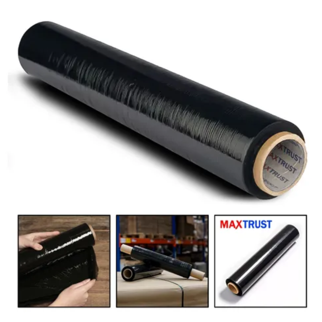 Pack 2 Alusa Film Negro Rollo Para Embalaje 250m 20 Micrones