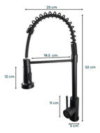 Grifo Llave Alta Monomando Cocina Rociador Flexible Acero Inoxidable