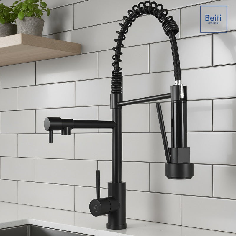 Llave Lavaplatos Grifo Monomando Extensible 2 En 1 Acero Inoxidable