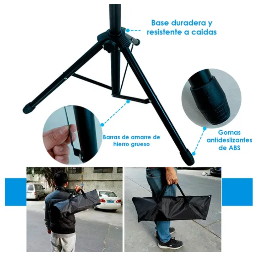 Atril De Partitura Con Tripode Regulable Y Pleglable Negro