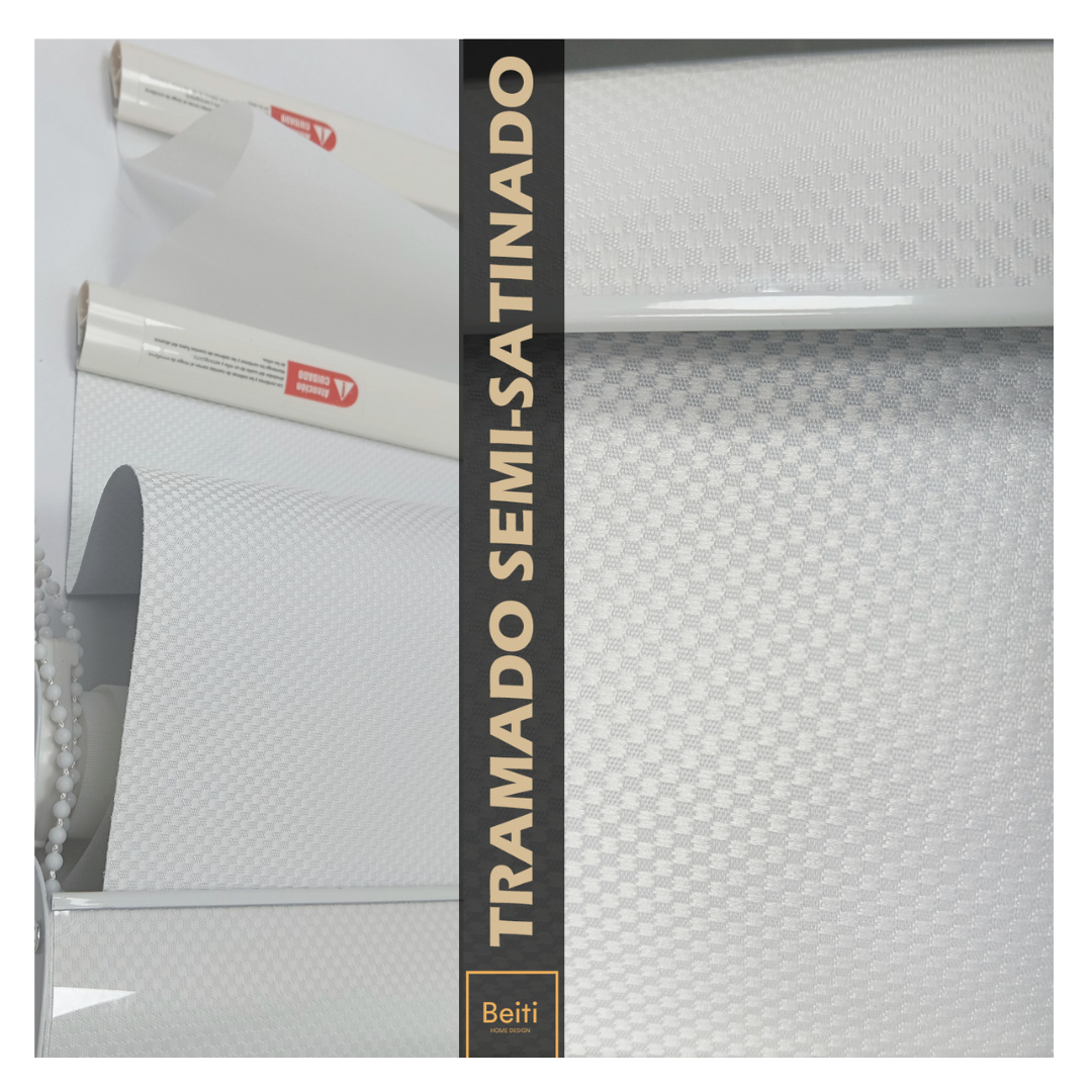 Cortina Roller Blackout Doble Visillo Cenefa 150x200