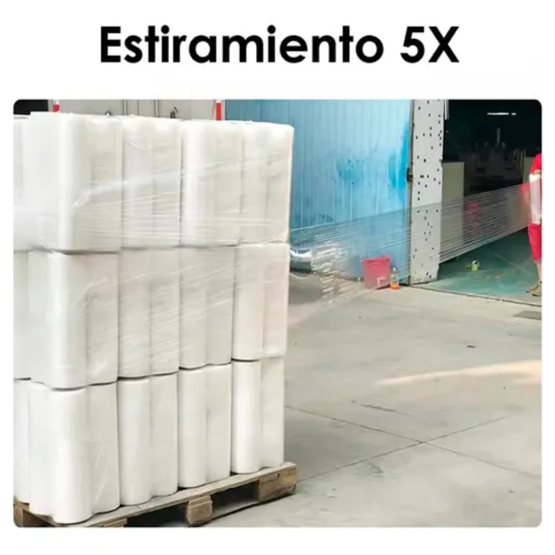 Alusa Film Plastico Stretch Transparente Rollo Para Embalaje 600m 20 Micrones Industrial Marca Maxtrust Modelo 5825-mxt Material De Polietileno 52.5cm De Ancho Se Estira 500% Logistica Y Embalaje
