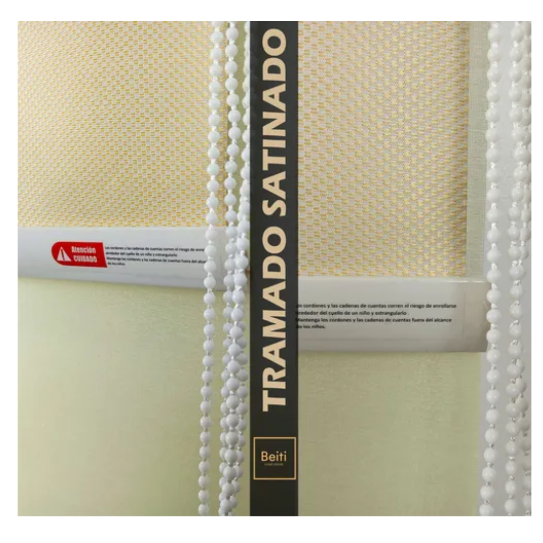 Cortina Roller Blackout Doble Visillo Cenefa 120x200