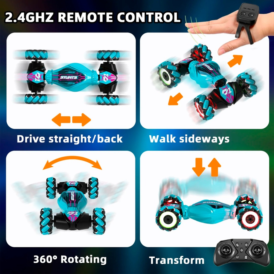 Auto Control Remoto 4x4 Trucos Pro Sensor Muñeca Con 2 Controles