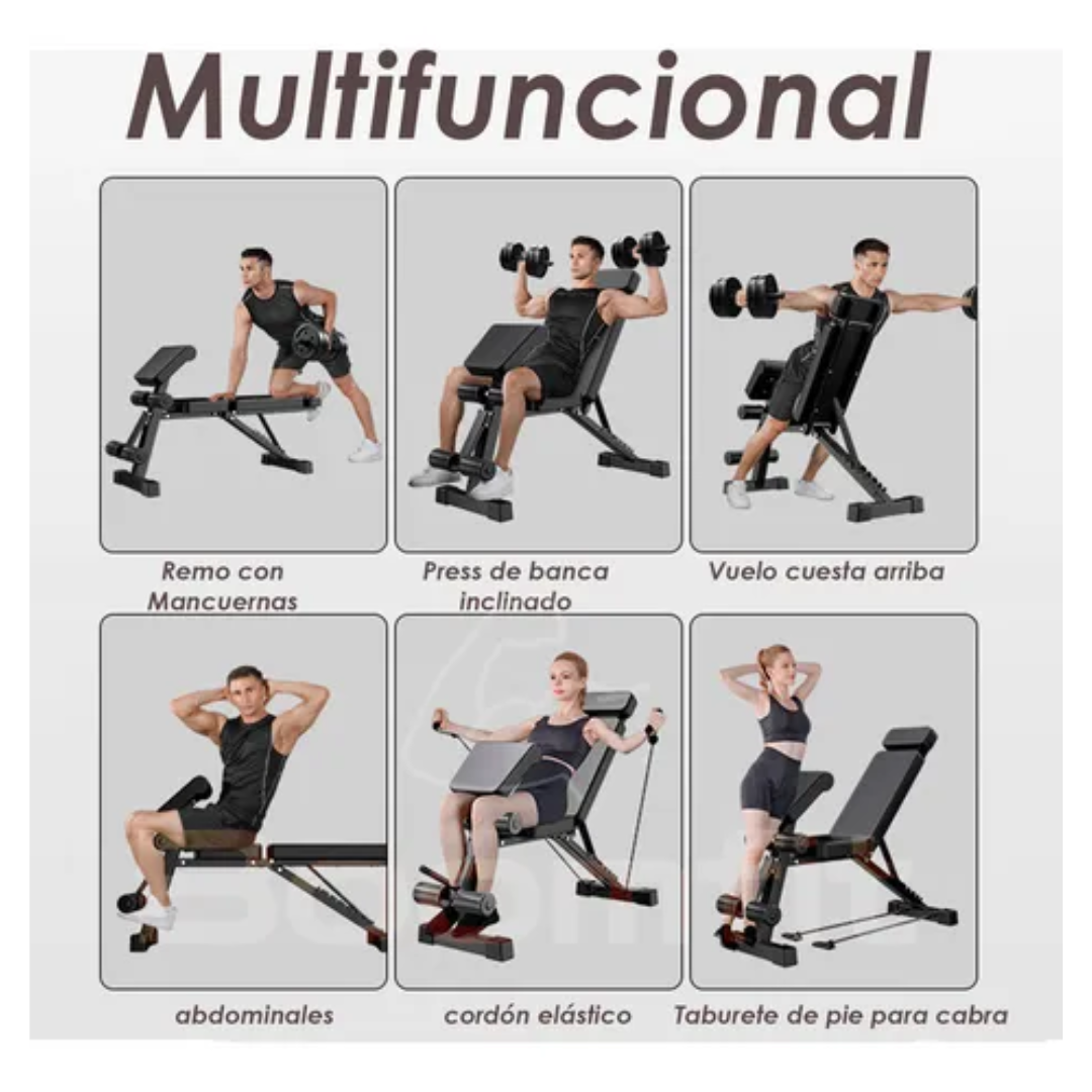 Press Banca 7 Niveles Multifuncional Plegable 16en1