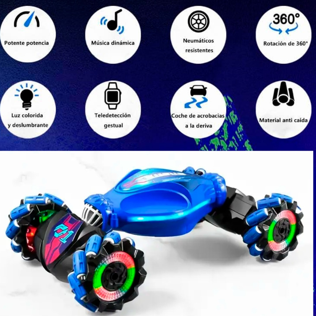 Auto Control Remoto 4x4 Trucos Pro Sensor Muñeca Con 2 Controles