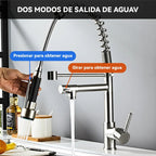 Llave Lavaplatos Grifo Monomando Extensible 2 En 1 Acero Inoxidable