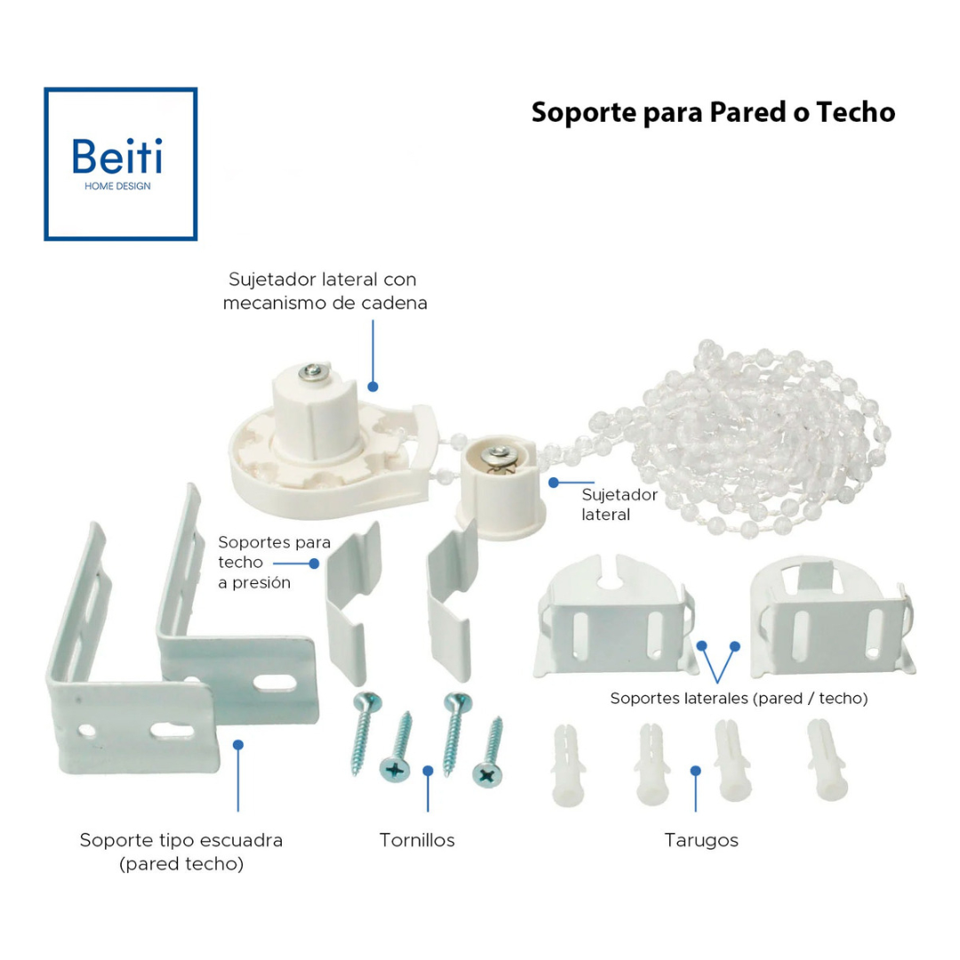 Cortina Roller Beiti Jaspeada Duo Zebra Día Noche 100x200cm