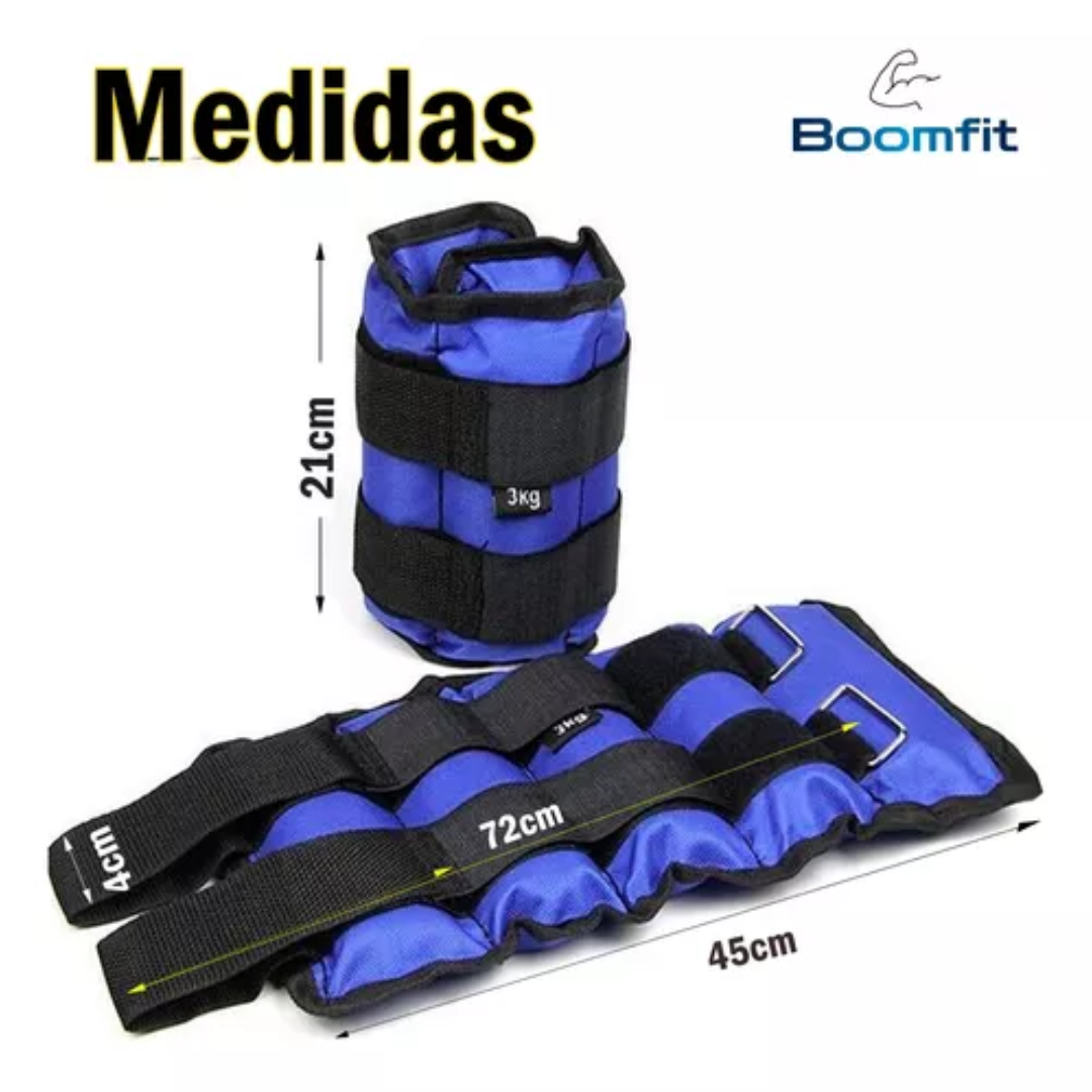 Par De Pesas Tobillera Y Muñeca 3kg C/u (total 6kg El Par)