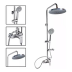 Columna De Ducha Acero Inoxidable Redondo 2 Salidas De Agua