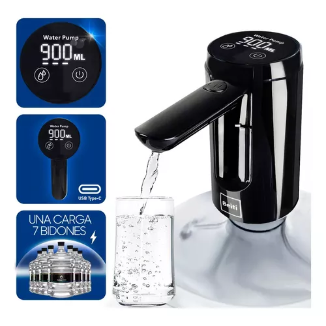 Dispensador De Agua Eléctrica Portatil Bomba Con Usb Recargable 7 Bidones