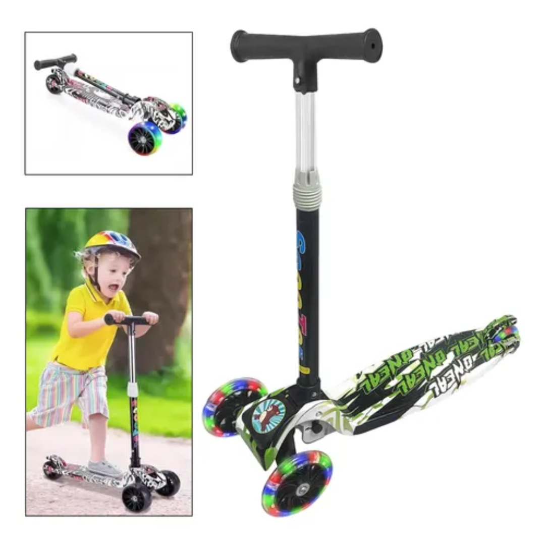 Monopatin Scooter 3 Ruedas Con Luz Led Niños  y Niñas