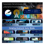 Retrovisor Cámara Auto Pantalla Completa 4k Android Auto Cp